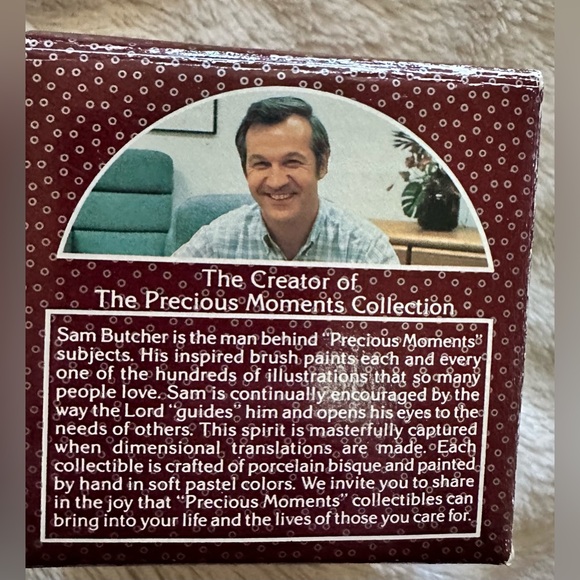 1990 Enesco Precious Moments Wedding Ornament - White and Cream - Picture 11 of 14